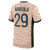 Paris Saint-Germain Bradley Barcola 29 Jordan 4.sæt 2023-24 Kortærmet